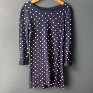 GAP Kids dress navy blue white polka dot size medium 8 youth